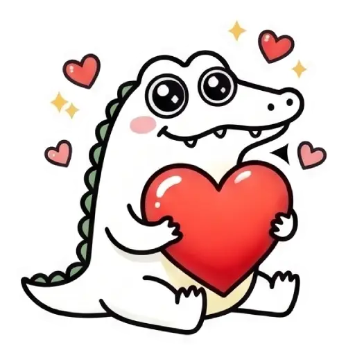 florak stickers, cute, funny, stickers, WhatsApp stickers, sticker pack, Alligator (37)
